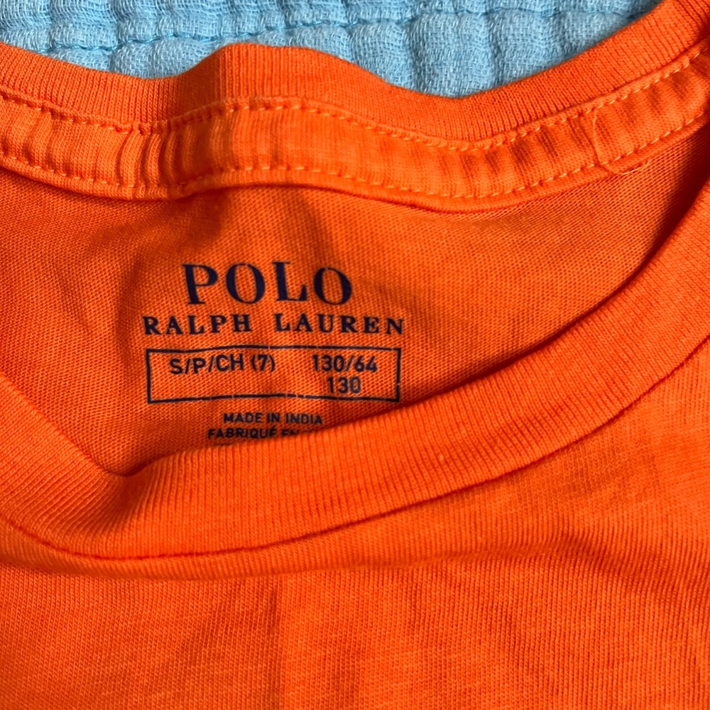 Polo Ralph Lauren Girls Patchwork stripe shorts & 2x tshirts - Picture 2 of 4
